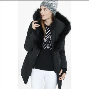 Extreme Fur Hood Long Puffer Coat